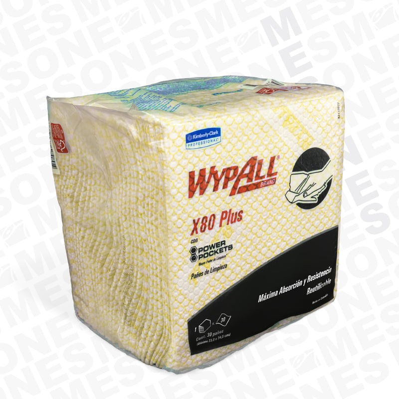 Wypall x80 Plus Food Service Amarillo / Paquete con 30 piezas 1415